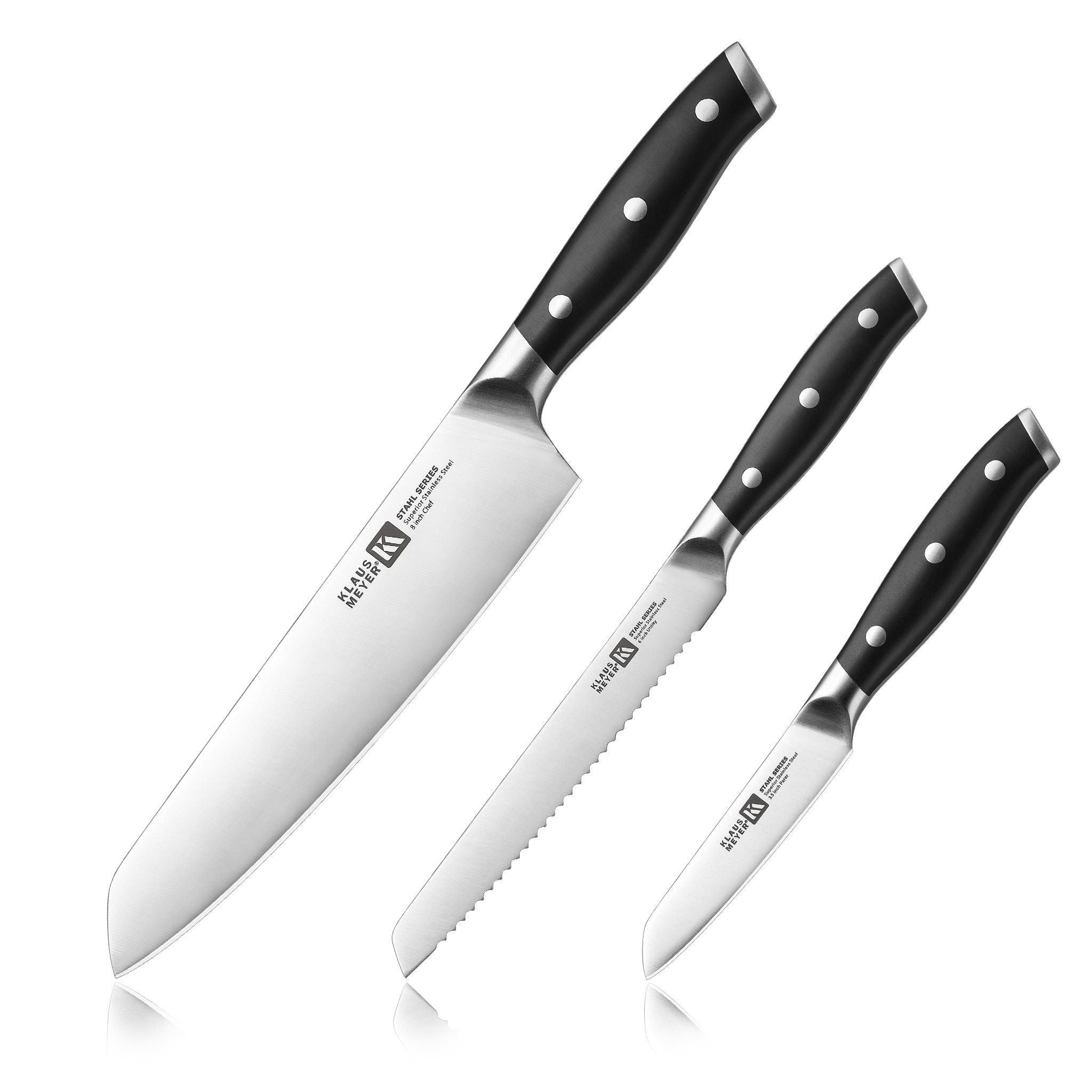 SHAN ZU German Steel Series - Superior 3PCS Chefs Knife Set